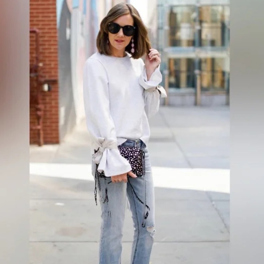 J. Crew Tie-Sleeve Sweatshirt